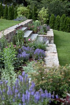 Bristol Road Residence.  Transition garden with grass terraces -   23 terrace garden steps
 ideas