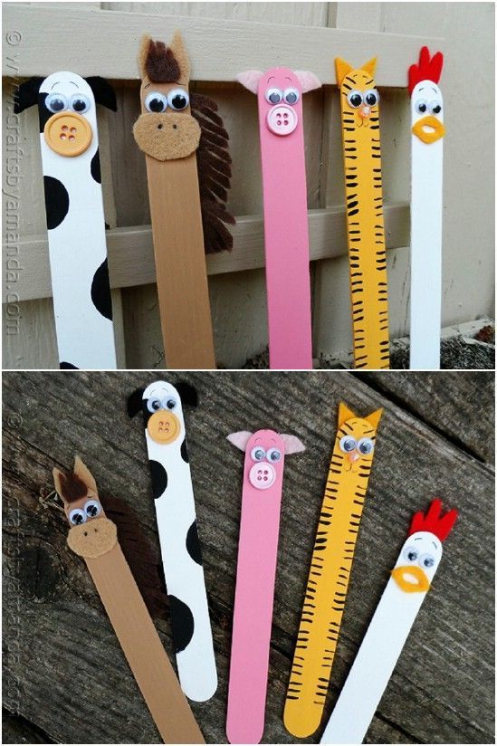 50 Fun Popsicle Crafts You Should Make With Your Kids This Summer -   24 barnyard animal crafts
 ideas
