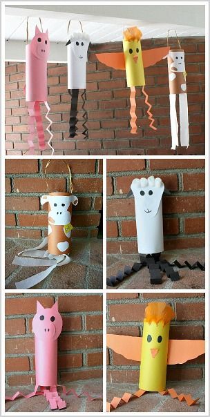 Farm Animal Windsock Craft for Kids -   24 barnyard animal crafts
 ideas