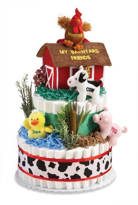 Baby Shower Centerpiece Diaper Cake -   24 barnyard animal crafts
 ideas