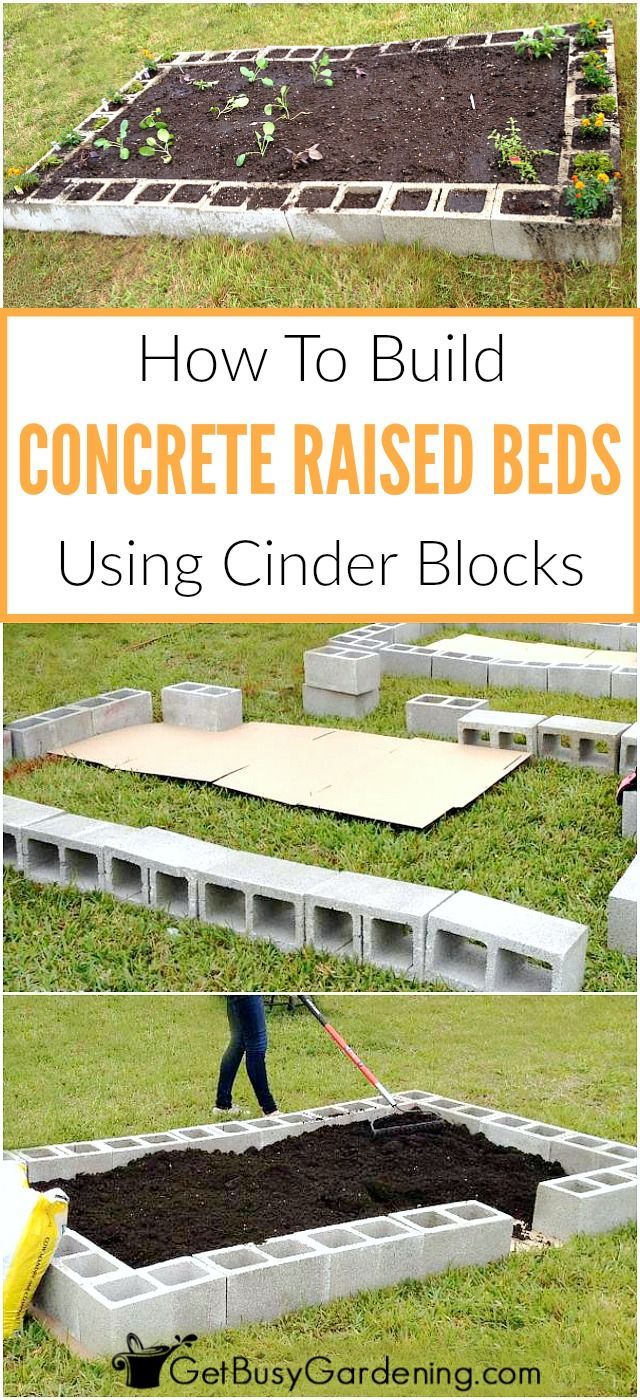 How To Make A Raised Garden Bed Using Concrete Blocks -   24 cinder block garden beds
 ideas