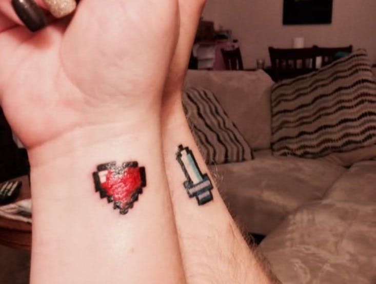 15 Couples Tattoos That Are WAY Cuter Than Any Engagement Ring -   24 creative couple tattoo
 ideas
