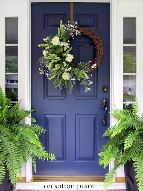 My Blue Front Door: Sherwin Williams Naval -   24 decor on door
 ideas