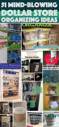 51 Mind-Blowing Dollar Store Organizing Ideas To Get Your Home A Complete Makeover -   24 diy home dollar store ideas