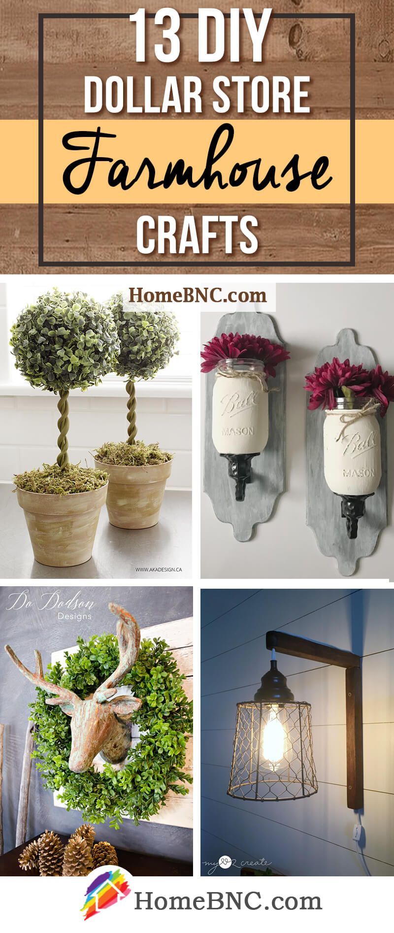 13 Creative DIY Dollar Store Farmhouse Decor Ideas to Give Your Home a Rustic Feel on a Budget -   24 diy home dollar store ideas