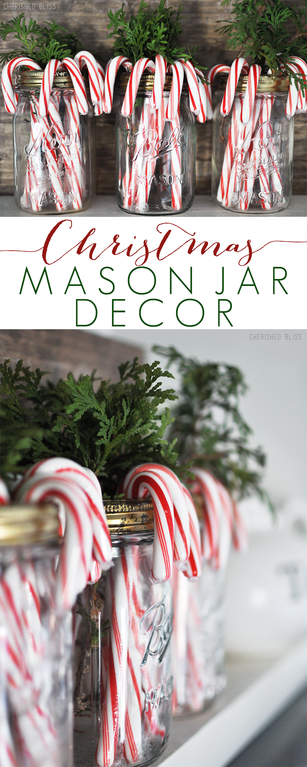 Christmas Mason Jar Decor -   24 easy christmas decor
 ideas