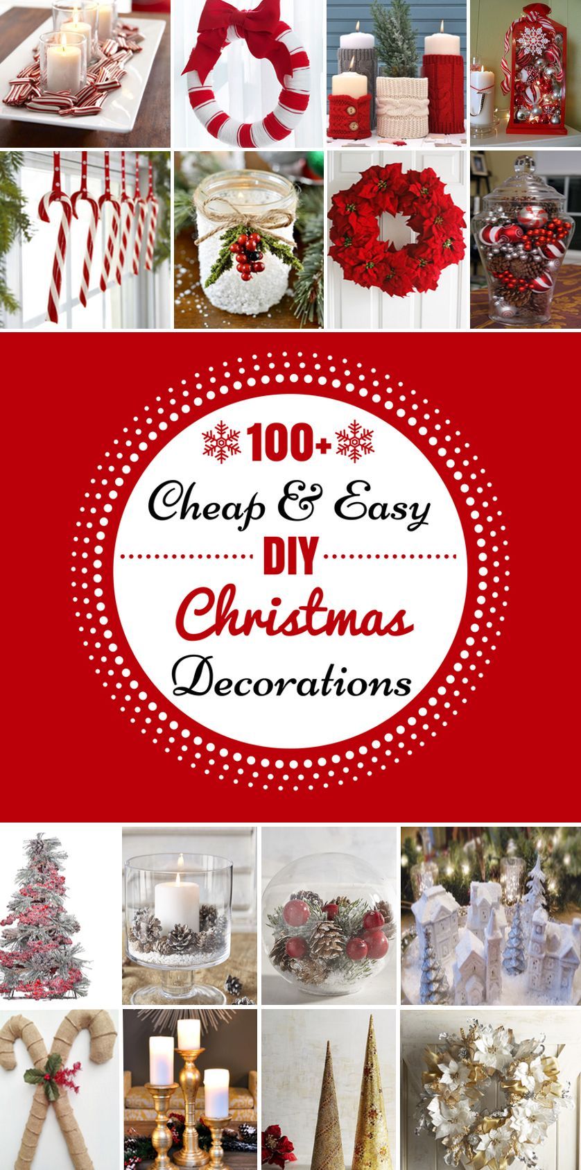 100 Cheap & Easy DIY Christmas Decorations -   24 easy christmas decor
 ideas