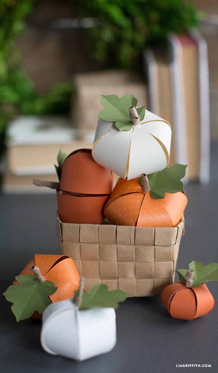 DIY Paper Pumpkin -   24 fall paper crafts
 ideas
