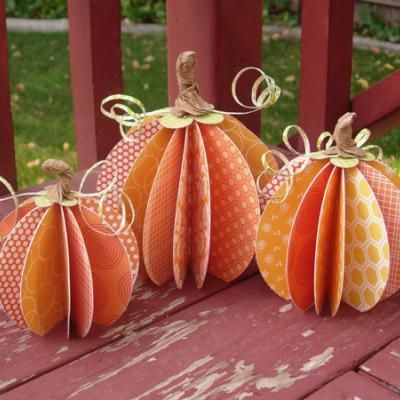 Pumpkin Table Centerpieces {Table Decorations} -   24 fall paper crafts
 ideas