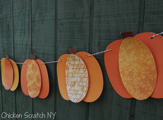 Paper Pumpkin Banner -   24 fall paper crafts
 ideas