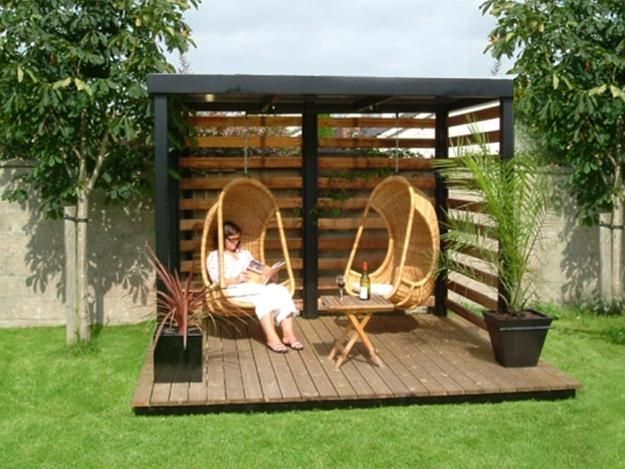 Beautiful Gazebo Designs Creating Contemporary Outdoor Seating Areas -   24 garden seating swing
 ideas