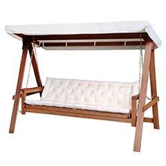 Greenfingers Loreto Baharu Swing Bed - Cream - W235 x H178cm -   24 garden seating swing
 ideas