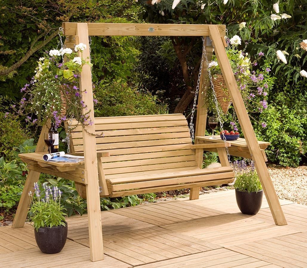 Garden Swings: The Enchanting Element in Your Backyard -   24 garden seating swing
 ideas