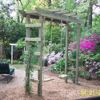 I think these swings would be great for adults too - the perfect spot for a nice conversation! -   24 garden seating swing
 ideas