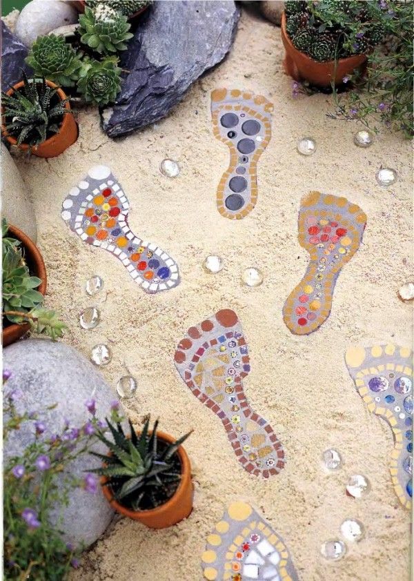 Mosaic ideas for the garden -   24 garden steps fun
 ideas