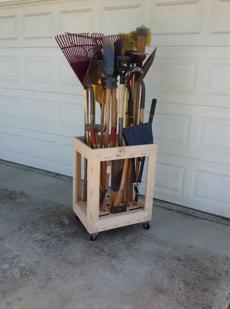 Long Tool Organizer Cart Made With CNC-plywood -Brooms, Rakes, Shovels... -   24 garden steps long
 ideas