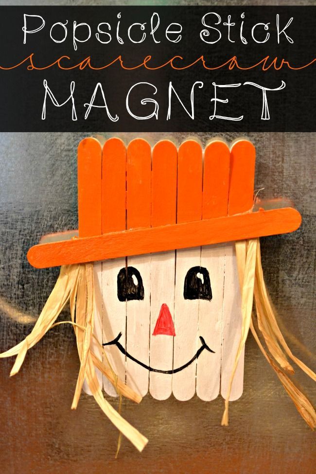 Popsicle Stick Scarecrow Magnet Craft for Kids! -   24 popsicle stick snowman
 ideas