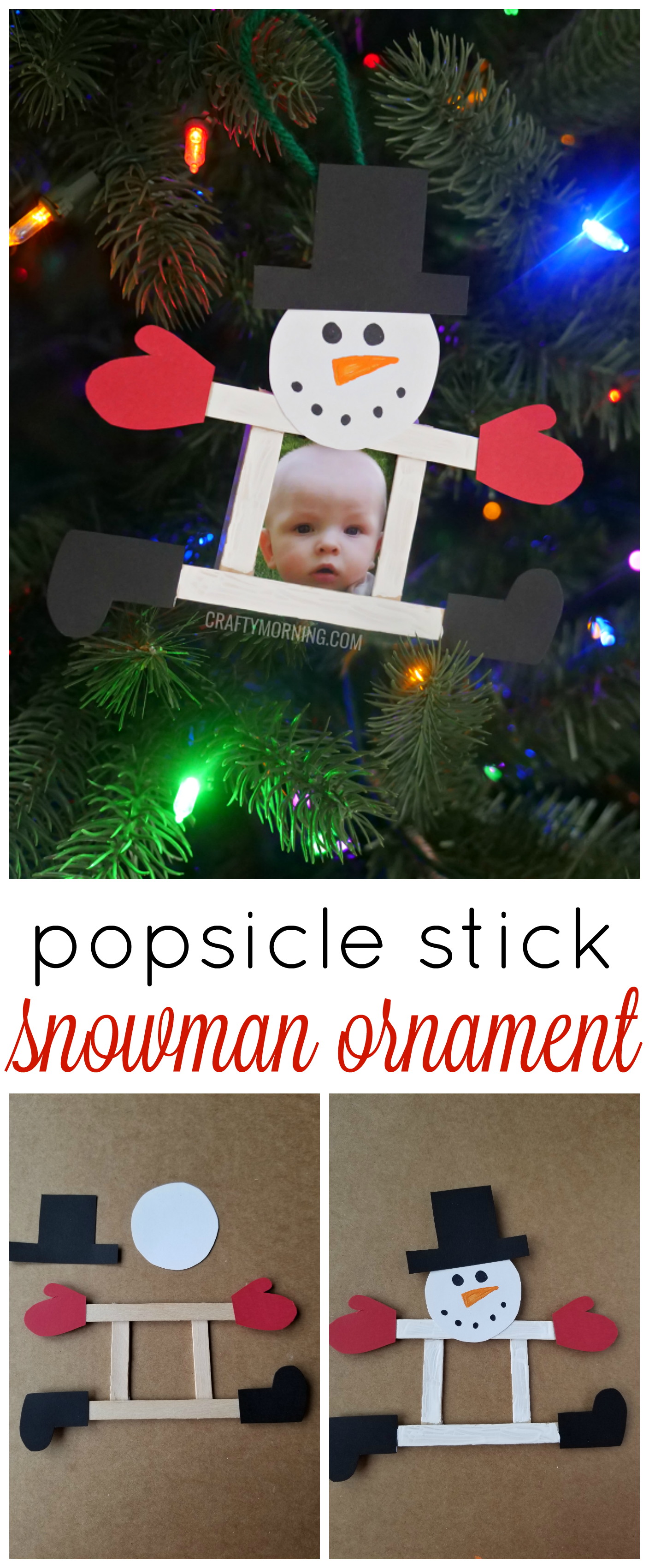 24 popsicle stick snowman
 ideas