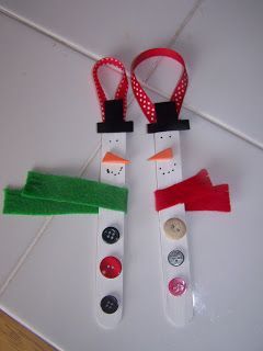 10 Easy Kids Christmas Crafts -   24 popsicle stick snowman
 ideas