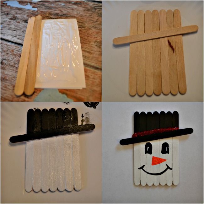 Popsicle Stick Snowman Craft -   24 popsicle stick snowman
 ideas