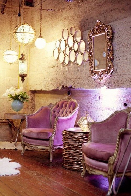 20 Amazing Bohemian Chic Interiors -   24 vintage salon decor
 ideas