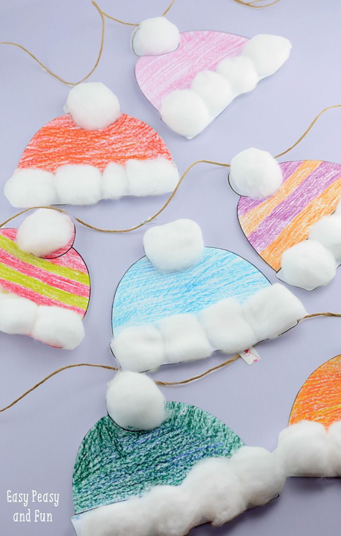 Winter Hats Craft for Kids - Perfect Classroom Craft -   24 winter crafts mittens
 ideas