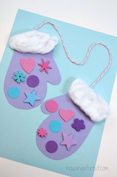 Preschool Winter Mittens ~ Easy and Inexpensive Christmas Craft -   24 winter crafts mittens
 ideas