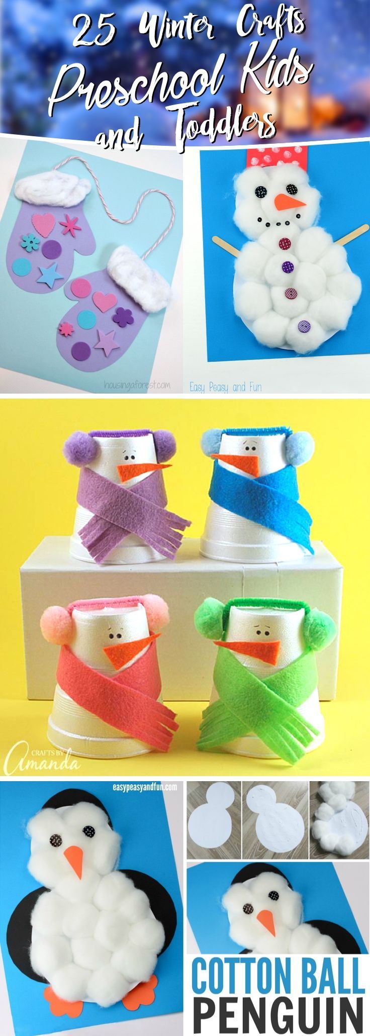 25 Winter Crafts Preschool Kids and Toddlers Are Going To Fall in Love With -   24 winter crafts mittens
 ideas