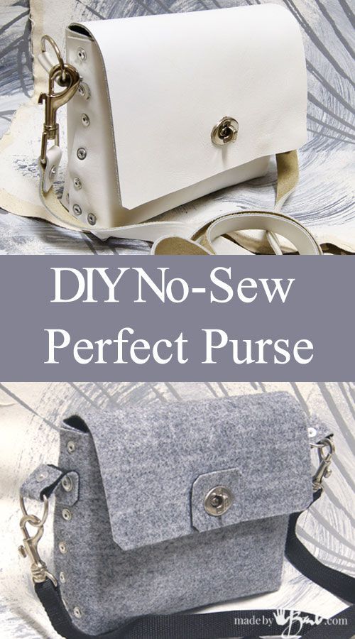 No-Sew Perfect Little Purse with free Pattern in Leather or Felt using rivets for assembly -   25 diy bag design
 ideas