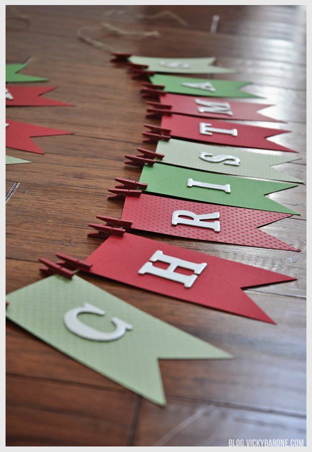 DIY Merry Christmas Garland -   25 diy christmas banner
 ideas