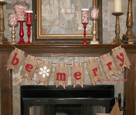 diy christmas banner | Christmas Banner Burlap & Red Webbing Pennants DIY | Holidays -   25 diy christmas banner
 ideas