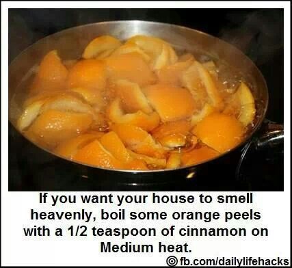 DIY Orange peels and cinnamon home fragrance  This works really well and my house smelled so good! -   25 diy home fragrance
 ideas