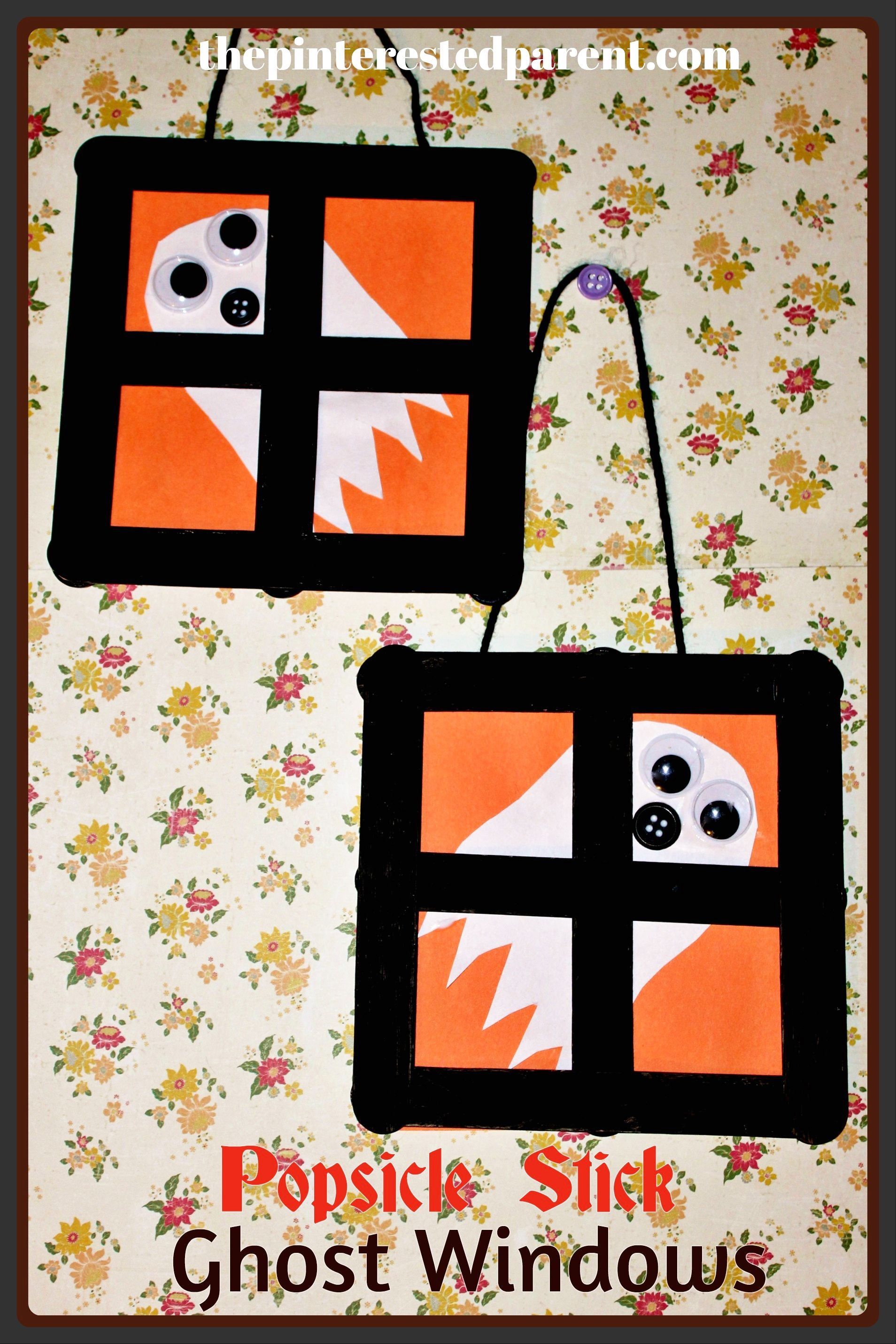 Popsicle Stick Ghost Window Crafts -   25 halloween crafts for school
 ideas