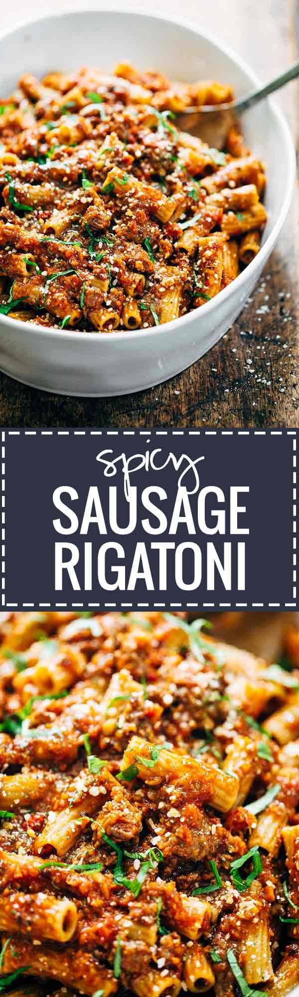 Spicy Sausage Rigatoni -   25 hot sausage recipes
 ideas