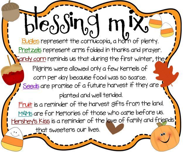 Blessing Mix {printable} -   25 ribbon crafts thanksgiving
 ideas