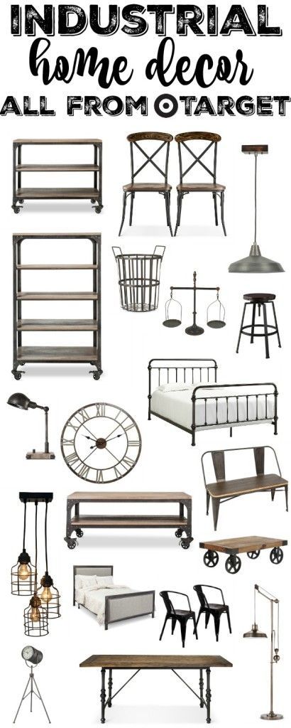 Industrial Furniture & Home Decor From Target -   18 apartment decor industrial
 ideas
