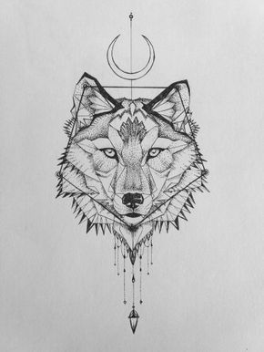 geometric #wolf tattoo | Tumblr -   18 tatuajes wolf tattoo
 ideas