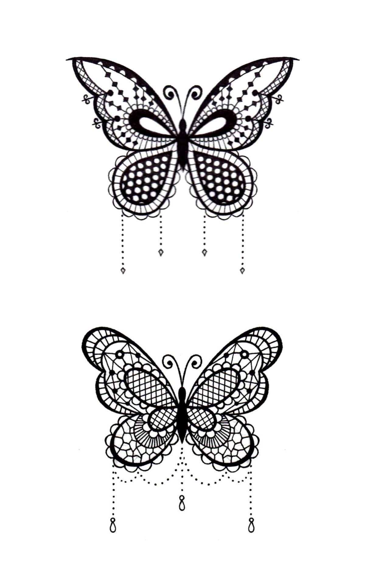 lace butterfly tattoo - Google Search -   19 lace tattoo design
 ideas