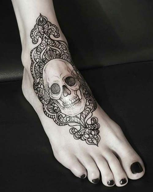 ayak dantel d?vmeleri foot lace tattoos -   19 lace tattoo design
 ideas