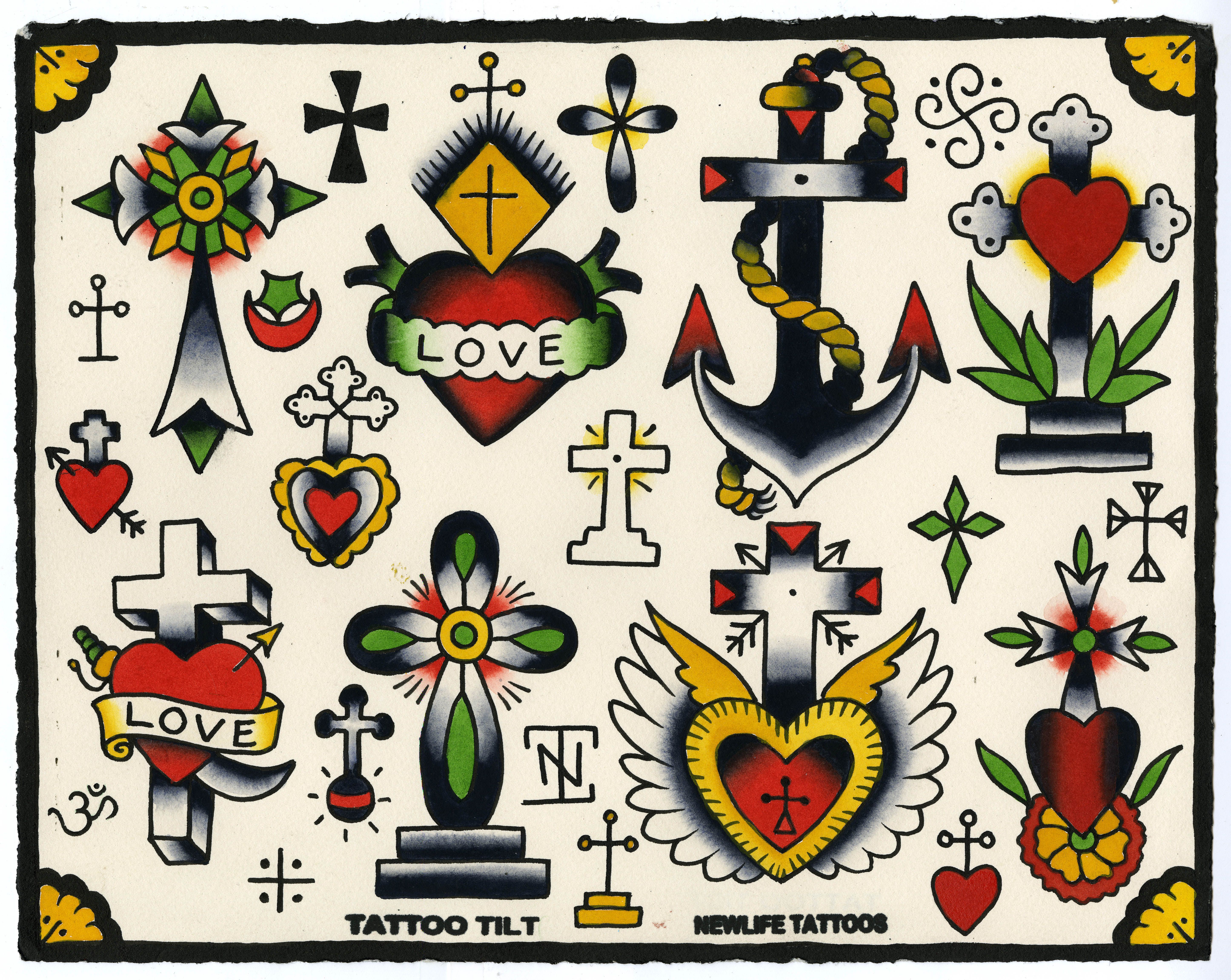lyle tuttle tattoo flash - Cerca con Google -   19 traditional cross tattoo ideas