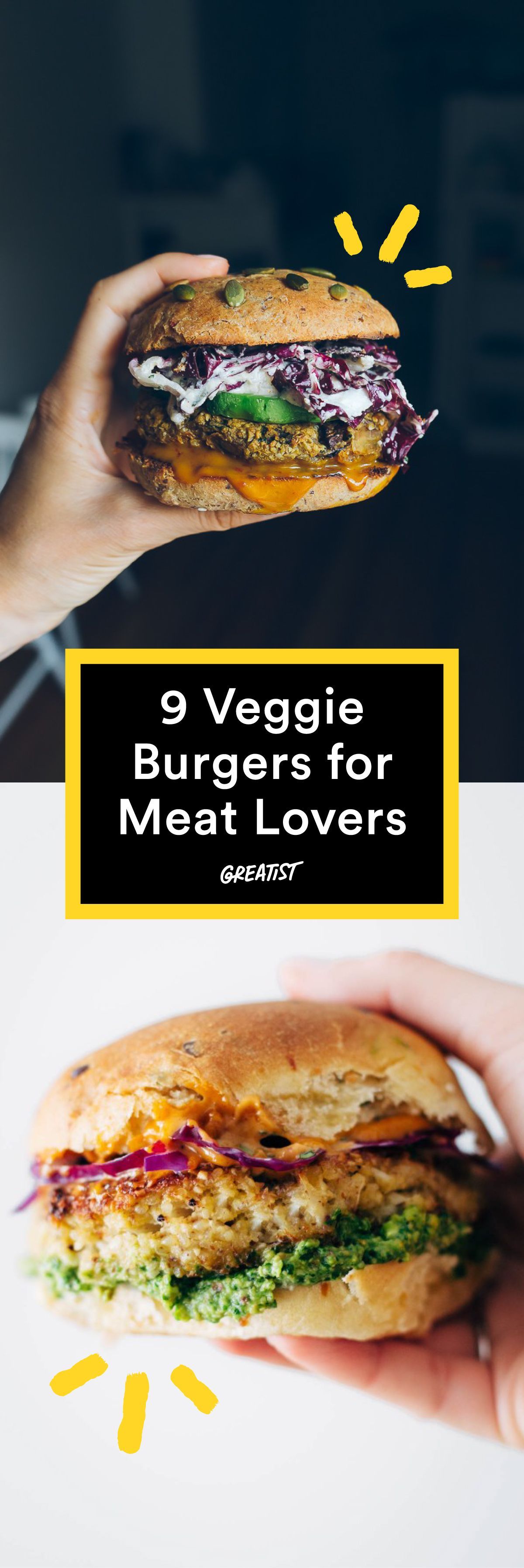 9 Veggie Burgers That Even Meat Lovers Will Want to Eat -   19 vegetarian recipes vegan
 ideas