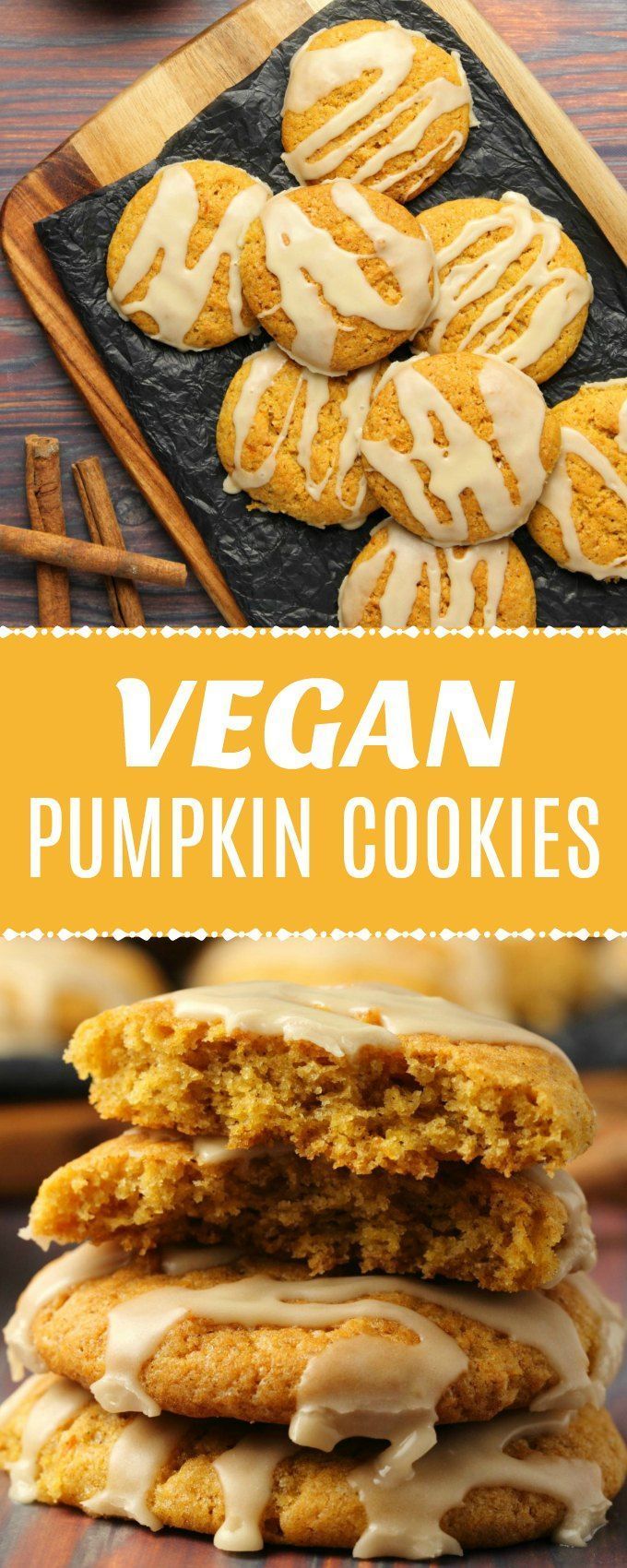 Beautifully soft vegan pumpkin cookies drizzled with a maple glaze. This simple recipe is perfectly spiced and perfect for fall! | lovingitvegan.com -   19 vegetarian recipes vegan
 ideas