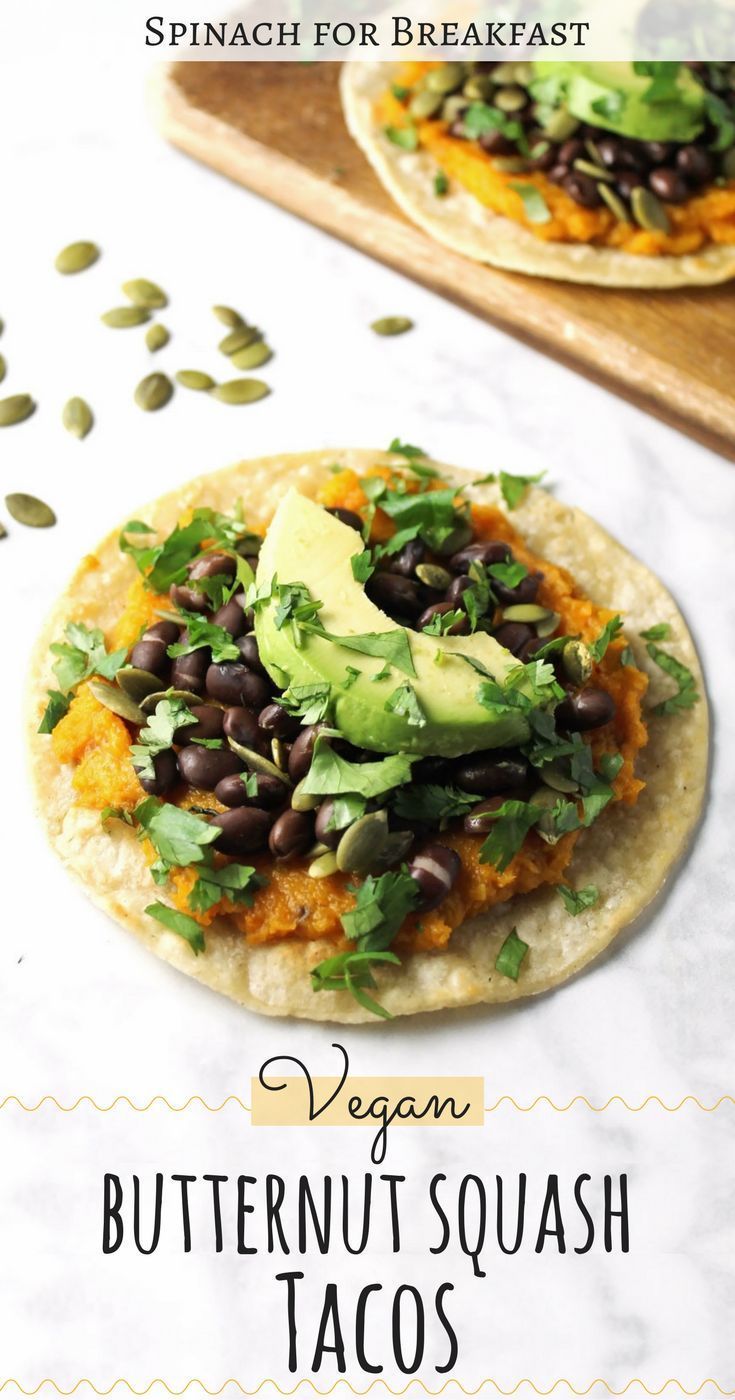 Vegan Butternut Squash Tacos -   19 vegetarian recipes vegan
 ideas