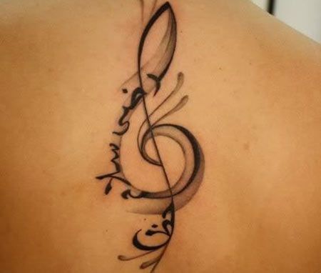 15 Excellent Musical Tattoo Designs -   20 feather music tattoo
 ideas