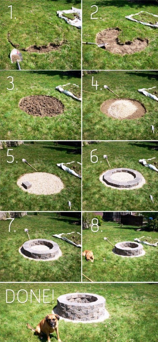 18 Marvelous DIY Outdoor Fire Pit Designs For Real Enjoyment Outside -   20 outdoor diy patio
 ideas