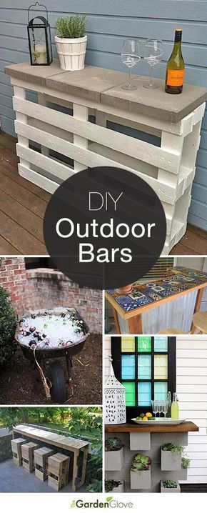 Cocktails Anyone? - DIY Outdoor Bars -   20 outdoor diy patio
 ideas