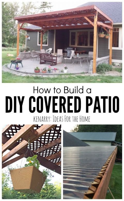 How to Build a DIY Covered Patio -   20 outdoor diy patio
 ideas