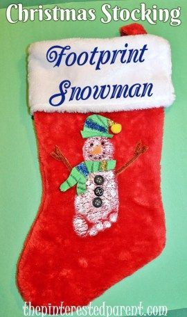 20 snowman crafts footprint
 ideas