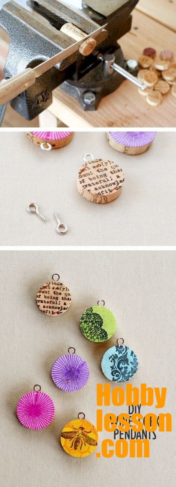 21 cork crafts jewelry
 ideas