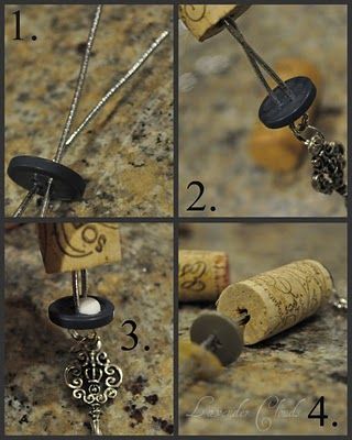 Something to do with all the wine corks. (I dont have wine corks, but I can find some) -   21 cork crafts jewelry
 ideas